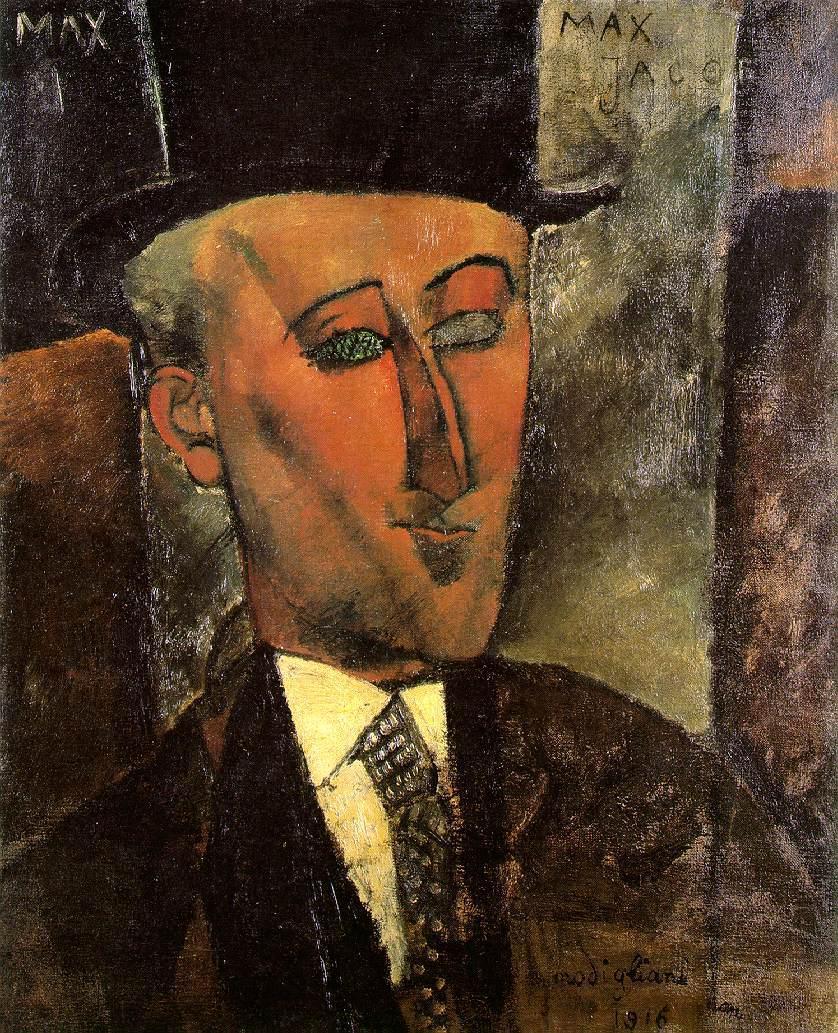 Portrait of Max Jacob - Amedeo Modigliani Paintings